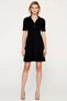 Women's Plus Size Mini Dress Polo Collar Short Sleeve Camisole Knitted Skater Pattern A-Line Plain Pattern - 5