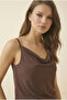 Women's Khverengi Degaje Collar Adjustable Rope Strap Sandy Fabric Athlete Blouse - 2