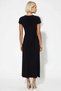 Women's Maxi Dress Degaje Collar Short Sleeve A-Line Knitted Fabric Lined Accessory Detailed Plain Patterned - 6