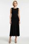 Women's Maxi Dress, Crew Neck, Sleeveless, Plain Knitted Fabric, A-Line, Side Gathering Detail, Casual Summer Wear - 4