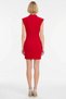 Women's Mini Dress High Neck Sleeveless Woven Fabric Plain Pattern Short Length Unlined Design - 6