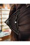 Stone Crown Model Latch Buckle – Stylish Hair Clip with Smoked Crystal Detail - 3