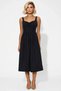 Women's Oversized Dress Skater Pattern Heart Collar Thick Straps Sleeveless Poplin Woven Plain Pattern Unlined - 5