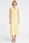 Women's Midi Dress A-Line V-Neck Sleeveless Flounce Ruffle Foam Knitted Fabric Lined Bell Form - 4