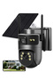 8MP 4G LTE Solar PTZ Camera, Dual Lens, 360°, AI, Color Night Vision, SIM Included