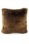 Plush Throw Pillow Cover Dark Brown Washable Long Pile Single - Dark Brown (1pc)