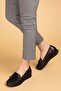 Genuine Leather Daily Comfortable Loafer Shoes Pyt.1200 - Black Glitter - 39