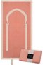 Portable Pocket Prayer Mat for Travel, Foldable Prayer Mat, Perfect Ramadan Gift (Brick Color)