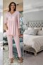 Effortt 3011 Lace Detailed Maternity Pajamas Set - 3