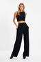 Siyah Wide Leg/Geniş Paça Dokuma Kumaş Pantolon TWOAW22PL0263 Palazzo - 8