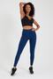 Women's Blue Colored Washed Pocket Belted High Waist Trousers Look Leggings