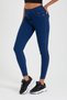 Women's Blue Colored Washed Pocket Belted High Waist Trousers Look Leggings - 6