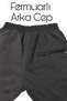 Men's Gray Winter Sweatpants with Elastic Legs and Fleece Inside - 3