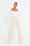Taş Wide Leg/Geniş Paça Yanları Düğmeli Dokuma Kumaş Pantolon TWOSS20PL0398 - 5