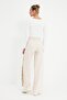Taş Wide Leg/Geniş Paça Yanları Düğmeli Dokuma Kumaş Pantolon TWOSS20PL0398 - 6