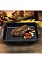 22X32Cm Cast Iron Metal Rectangular Grill Pan with Handles