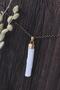 Selenite Stone Necklace Natural Stone Necklace - Kl0454