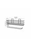 Adhesive Shelf Paper Roll Towel Holder Napkin Holder Towel Paper Holder Black Bathroom Kitchen Organizer Shelf Shr - 7
