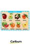 Custom Production Educational Tutorial Intelligence Developer Child Parent Fruits Wooden Grip Puzzle - 2
