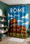 Bathroom Curtain, Colosseum Breeze Patterned Shower Curtain, Bathtub Curtain 175X200Cm