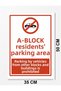 The Park Area Belongs to the Residents of Block a Polycarbonate Sign Plate 35X50 cm - 2