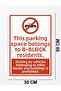 B Block Residents' Area Is a Parking Area Polycarbonate Sign Plate 35X50 cm - 2