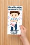 Eid Al-Fitr Gift Card Set of 6 – 7X14 cm with Cut-Out Money Compartment – 300 Gr Coated Printing - 3