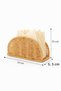 Rattan Wicker Oval Napkin Holder Set of 2 14X5.5X10 cm – Decorative Tabletop Napkin Stand - 5
