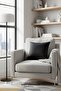 Erguvan Series Velvet Black Stone Decorative Throw Pillow Cover 45X45 - 2