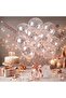 Transparent Confetti Balloon Set 15 Pieces – Party & Birthday Decoration - Transparent Rose Sequin Balloon - 3