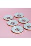 Rose Deluxe Porcelain 6-Piece Tea Plate Set - 3