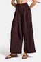 Women's Bitter Brown W5 Palazzo Fit Special Fabric Belt Detail Design Trousers