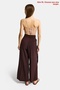 Women's Bitter Brown W5 Palazzo Fit Special Fabric Belt Detail Design Trousers - 7