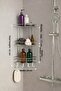 Bathroom Corner Shelf Hanging Shower Organizer and Shampoo Holder 3-Tier Chrome Ek-03 - 7