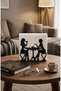 Metal Black Napkin Holder - Modern Desktop Napkin Holder with Female Figure, Chat-Themed Napkin Holder - 4