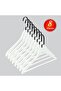 Wooden (Lama Black Hook) Bar Hanger for Shirts and Trousers, White Color, 8 Pieces