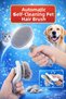 Pet Brush with Buttons Cat Dog Hair Remover Comb Gray