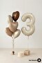 Retro 3 Year Old Number Foil Balloon Set of 6 Party Decoration