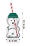 Goggy Bear Premium Glass Barista Cold Drink Cup with Straw a Teddy Bear Print Cup 550 ml - 3