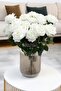 Artificial Flower 9-Piece Baghdad Rose Bunch 42 cm White