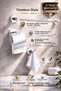 304 Stainless Steel 3-Piece Bathroom Set |   Covered Paper Holder, Long Towel Holder, Robe Hanger – 5 Years Warranty