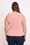 Pembe Sıfır Kol Peplum Belden Oturmalı Omuz Fiyonk Detaylı Örme Bluz TBBSS26AF00078 - 6