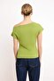 Yeşil Fitted/Vücuda Oturan Asimetrik Yaka Kolsuz Yumuşak Örme Bluz TWOSS26BZ00360 - 4