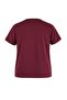 Burgundy Embroidery Detailed Basic 100% Cotton Knitted T-Shirt Tbbss24Bf00055 - 3