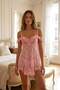 Pembe Tül Kol Detaylı Babydoll/Fantezi Gecelik THMSS26LL00004