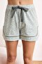 Anthracite-Mint Cotton Blended Floral Lycra Soft Touch Knitted Pajamas Set Thmss26Pt00138 - 3
