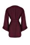 Plum Belted Mini Woven Flounce Beach Kimono&Kaftan Tbess21Km0002 - 4