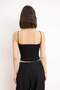 Black Fitted/Body-Fitting Strappy Strapless Sleeveless Cotton Stretch Knitted Undershirt Twoss26Al00048 - 4