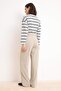 Bej Özel Koleksiyon Dökümlü Wide Leg/Geniş Paça Kumaş Pantolon TWOSS26PL00054 - 4
