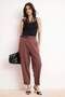 Bordo Özel Koleksiyon Kemerli Havuç Kumaş Pantolon TWOSS26PL00058